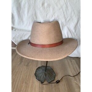 Bigalli Outback 100% Wool Felt Brown Water repellent Hat Size XL EUC